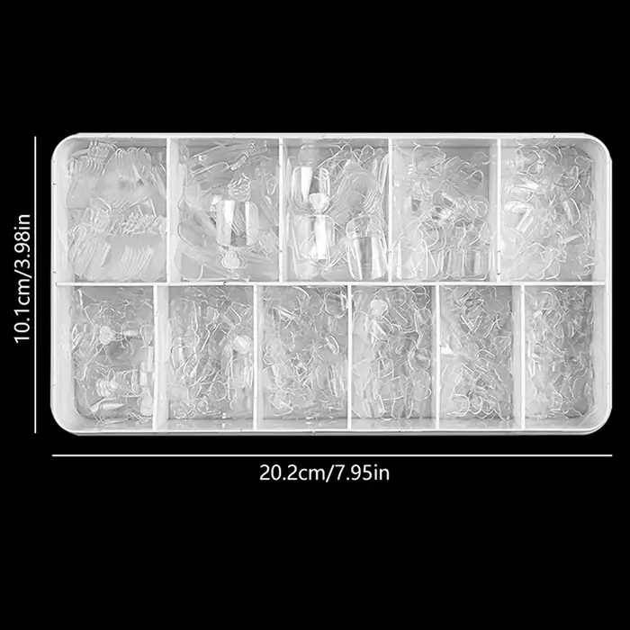 550 pièces couverture complète faux ongles Ultra mince clair presse sur orteil pied