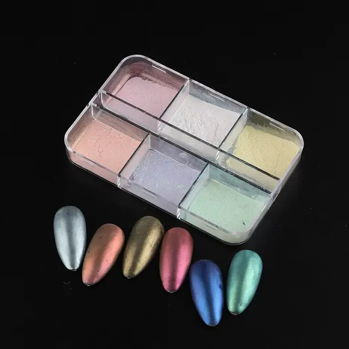 Poudre pour ongles miroir au clair de lune