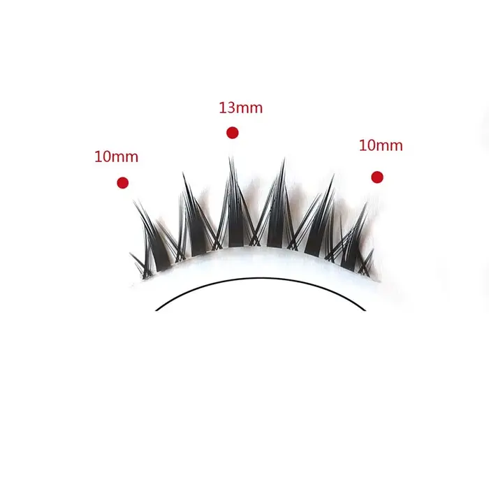 Faux cils naturels et transparents avec bande fine