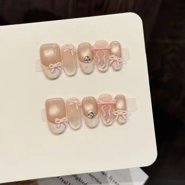 Faux Ongles à Pression Fait à la Main