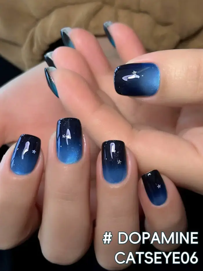 1PC Vernis à ongles gel bleu œil de chat