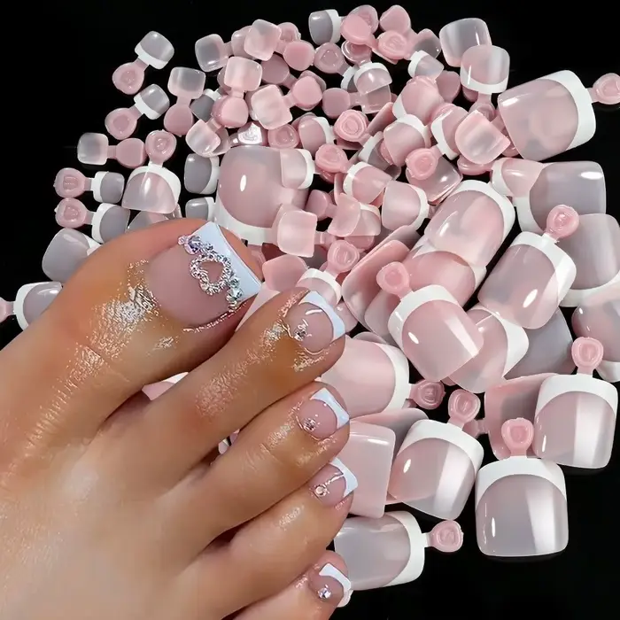 Lot de 120 faux ongles de luxe chic à bout français