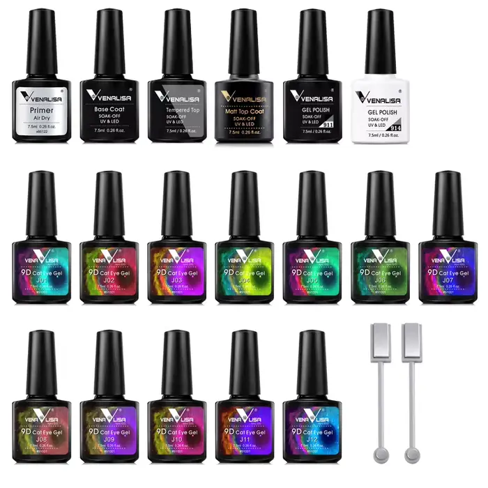 Venalisa – Kit de vernis à ongles en Gel magnétique 9D, nouveau Design de manucure, yeux de chat, la
