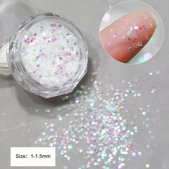 1 pot de décoration d'ongles 1mm