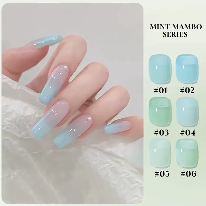 MN 1 pièce 12ML Vernis à ongles gel Mint Mambo