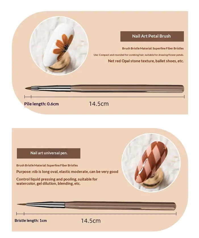 Ensemble de pinceaux pour nail art de style japonais