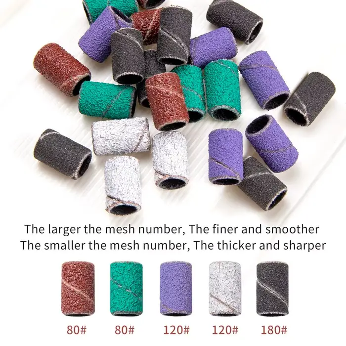 Bandes de ponçage pour ongles en boîte, avec forets à mandrin, pour Machine électrique, broyeur de f