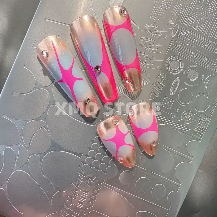 XMQ NAIL ART STAMPING PLATES LINES TEMPLATES IMAGEPLATE ROSE