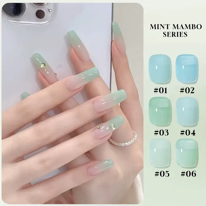 MIANEL 12ML Gel vernis à ongles menthe Mambo Jelly