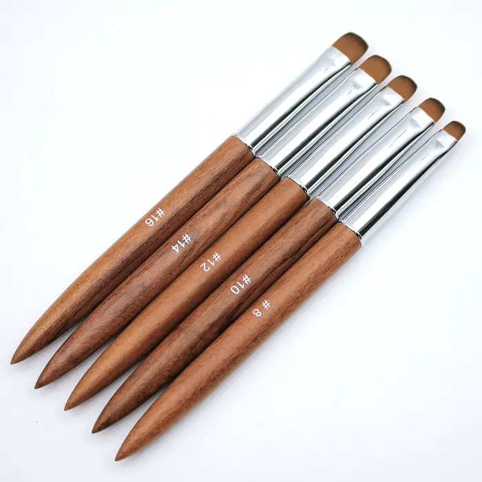 Pinceau à ongles français avec manche en bois de santal