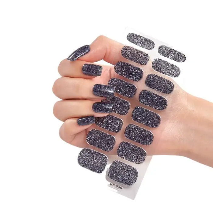 Bandes Autocollantes Solides pour Ongles en Gel
