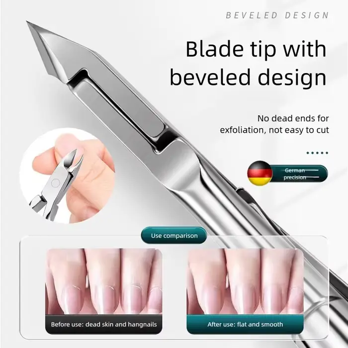 Ensemble de manucure 4 pièces professionnel en acier inoxydable - Coupe-cuticules