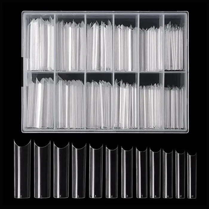 100 pièces/boîte XXL pointes d'ongles Extra droites longs cercueil carré faux ongles C incurvé ABS