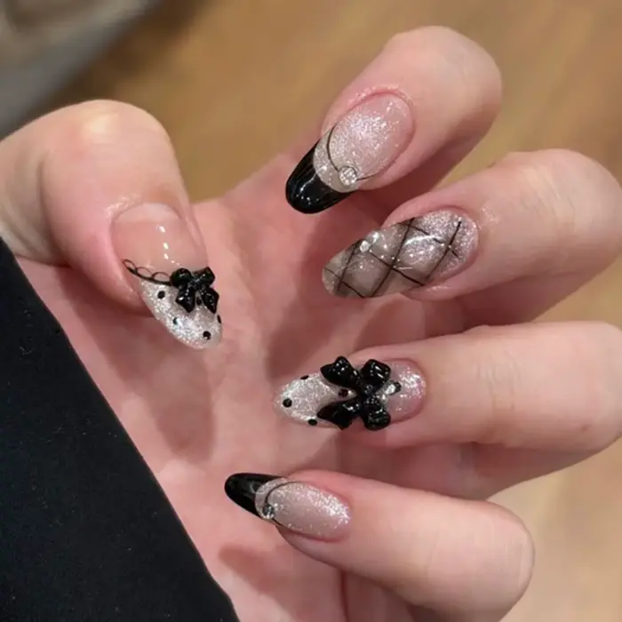 Faux ongles de style français