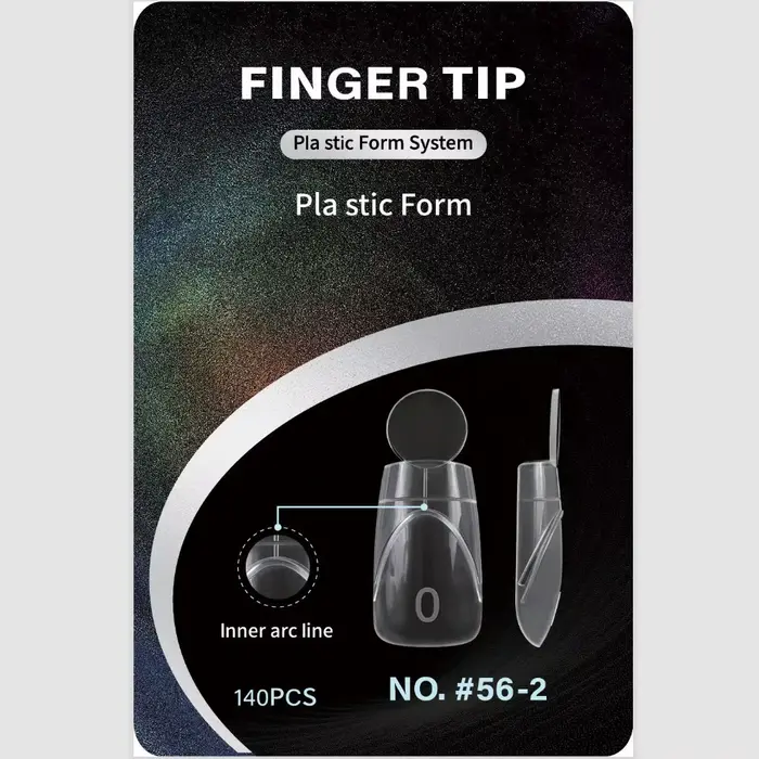 140 pièces de formes à ongles françaises à surface mate, 14 tailles avec ligne française intérieure,