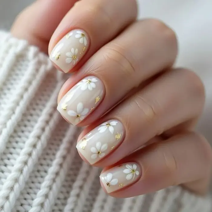 Ensemble complet de 24 faux ongles carrés courts