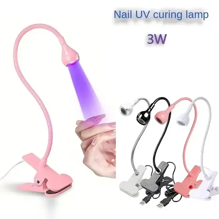Sèche-ongles lampe UV ultraviolette Mini bureau à clipser Flexible USB Gel durcissement manucure pédicure outils