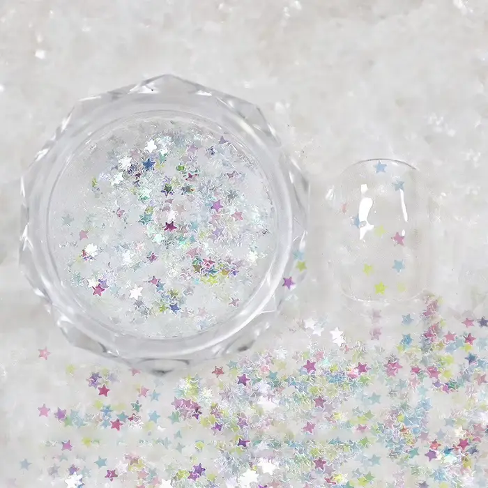 1 pot 1mm Mini étoile scintillante ongles paillettes scintillantes décoration des ongles Salon de ma