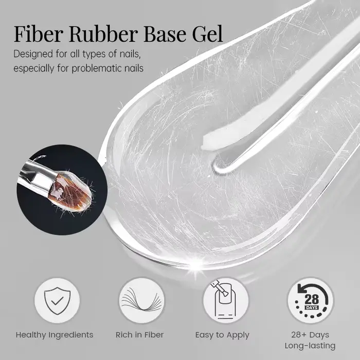 UR SUGAR 15ml Gel de base en fibre de caoutchouc pour ongles cassés