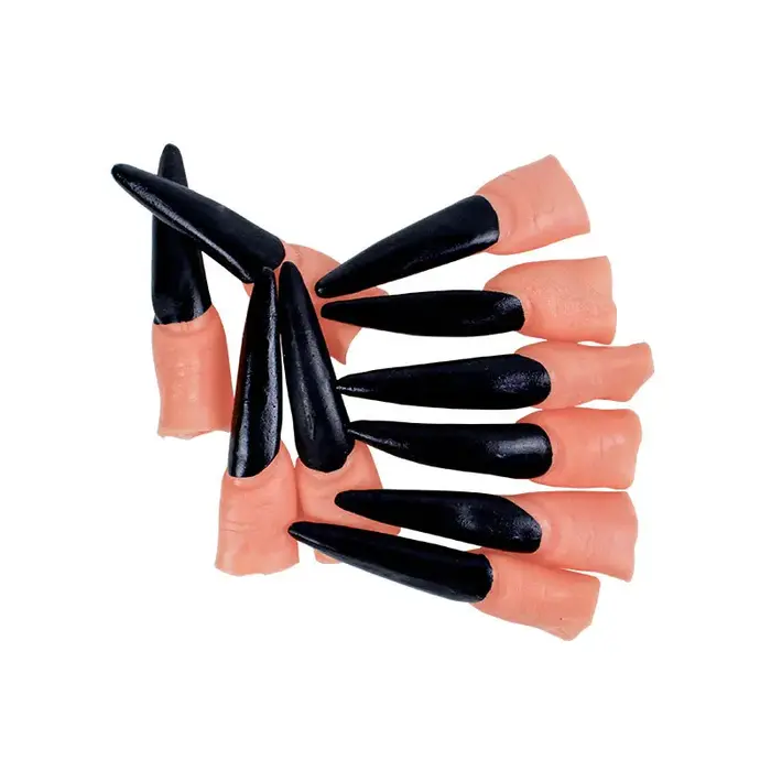 Faux ongles de sorcière, griffes d'ongles d'Halloween, ongles de mascarade, griffes de sorcière effrayantes pour cosplay DIY