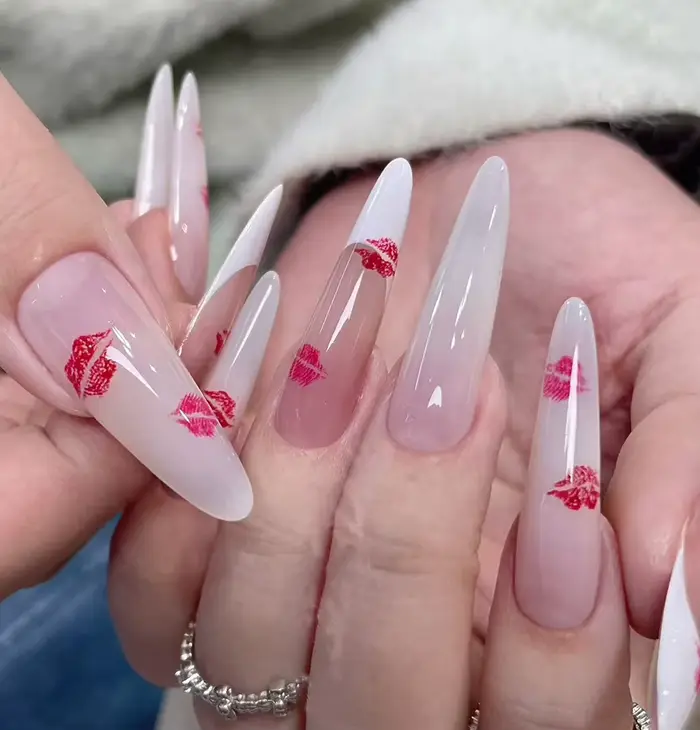 3 feuilles d'autocollants 3D pour ongles Saint-Valentin