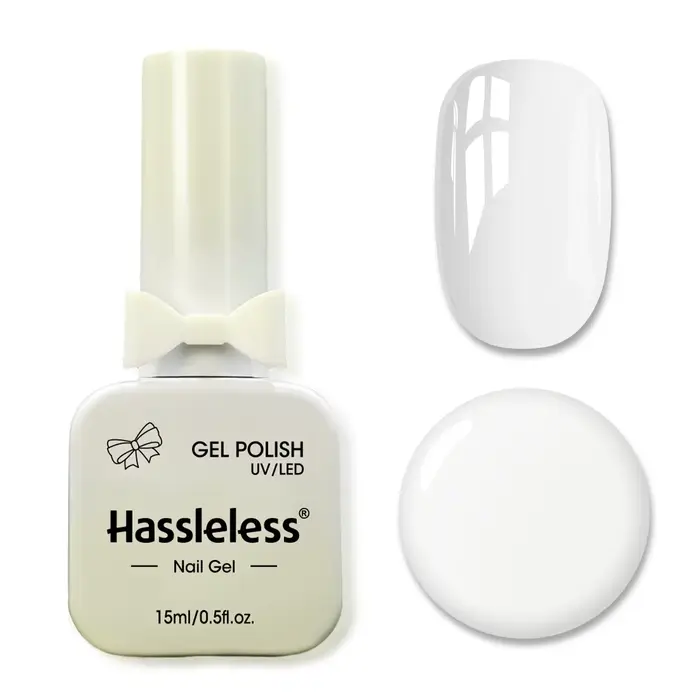 Vernis à ongles gel blanc laiteux Hassleless Pudding