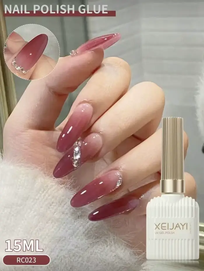 XEIJAYI15ML Vernis à ongles gel rouge vin