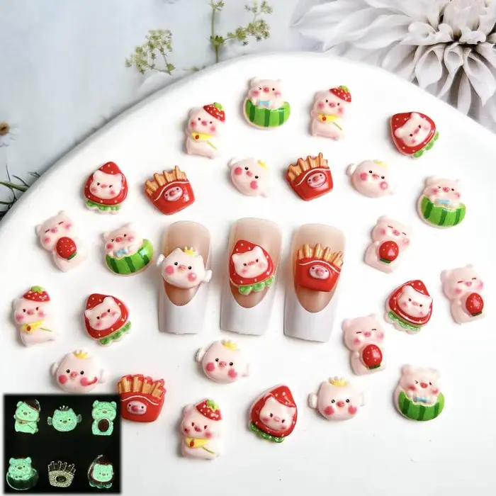 Breloques 3D pour Ongles en Résine