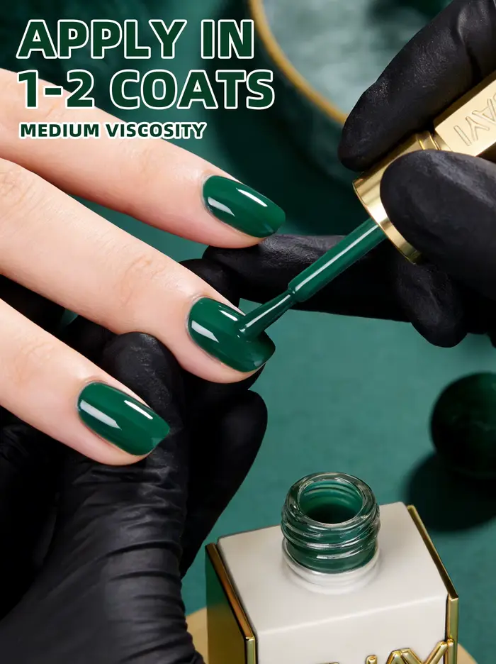 1 pièce 15 ml Gel vernis à ongles vert pur