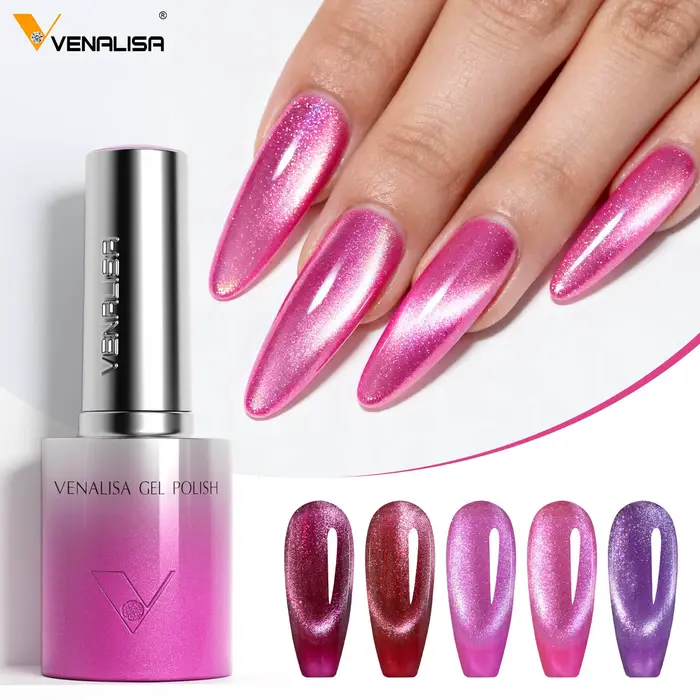 VENALISA 10ml Gel oeil de chat vernis à ongles Ultra étincelle paillettes Gel HEMA gratuit TPO