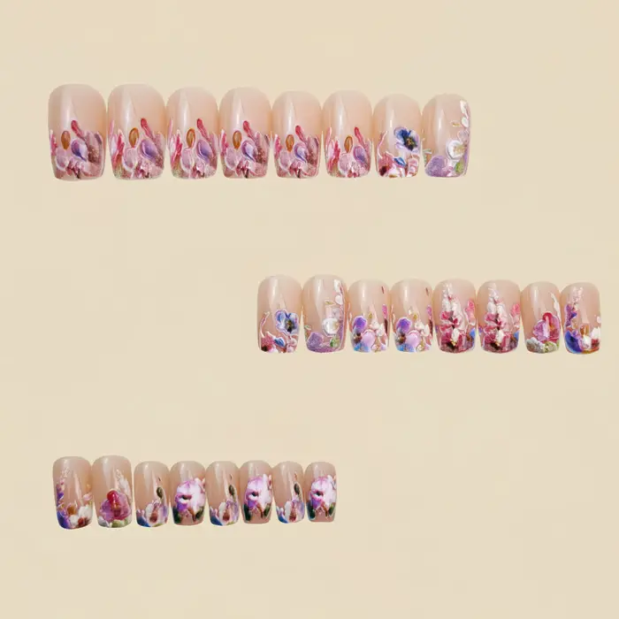 Faux ongles moyens pour femmes et filles