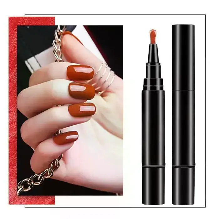 1 pièce Stylo de vernis à ongles gel UV semi-permanent, base et top coat, couleur pure, pour nail art, vernis gel hybride néon