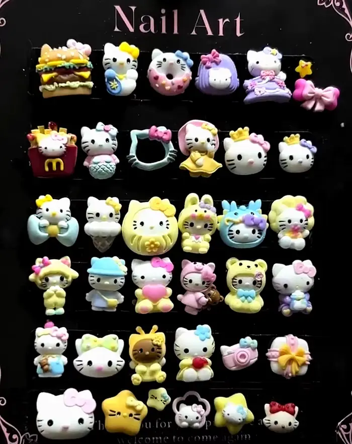 Moules 3D en Silicone pour Nail Art, classique Hello Kitty My Melody Pochacco, modèle de sculpture, 