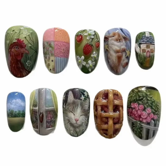 Faux ongles pastoraux à pression