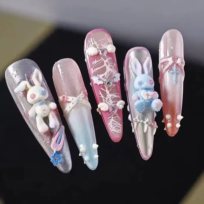 Moule à ongles Y2K Punk Lapin pour Breloques DIY