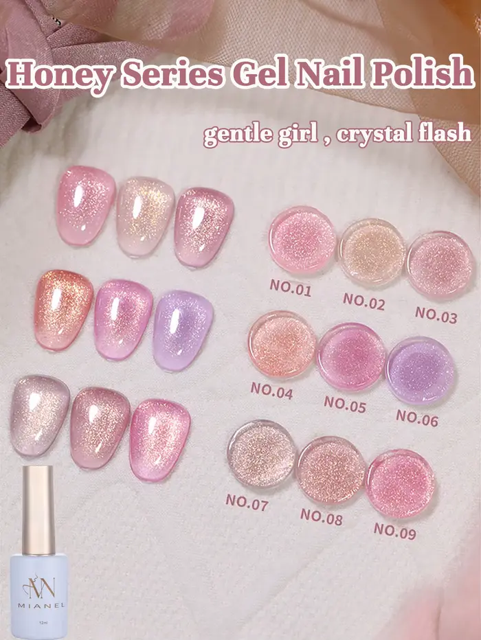 MIANEL 12ML Gel vernis à ongles blanchissant diamant rose le plus vendu