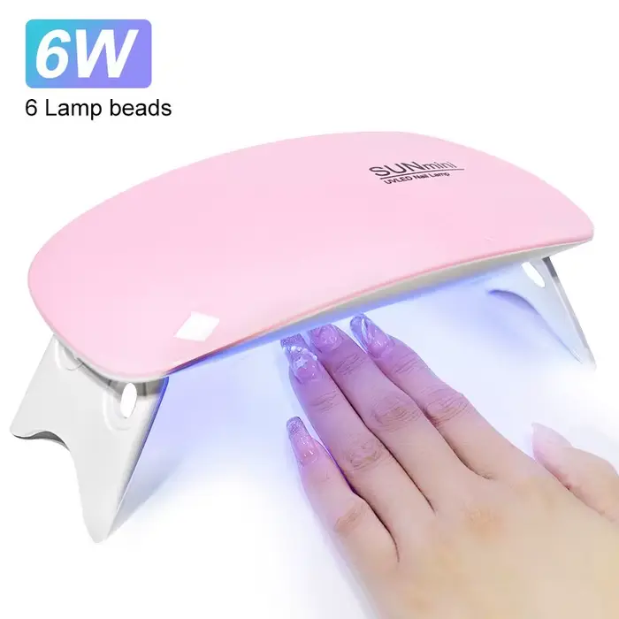 Mini Sèche-Ongles Portable 6W, Lampe de Manucure UV à Usage Domestique, pour le vaccage du Verhérita