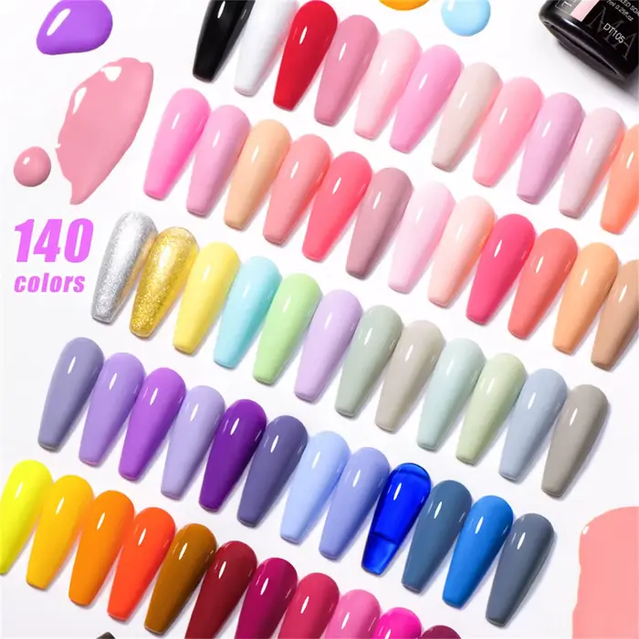 7 pièces Gel vernis à ongles ensemble HEMA gratuit rose rouge paillettes Semi Permanent tremper UV G