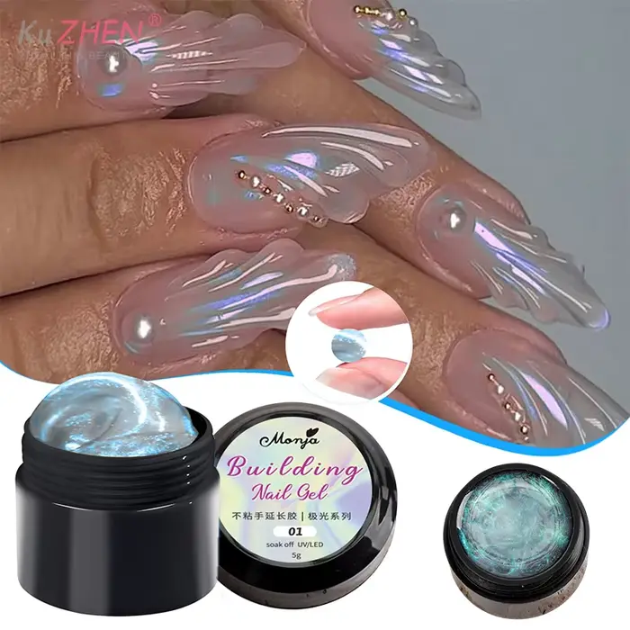 5g Aurora antiadhésif Extension de main Gel vernis à ongles 3D sculpture fleur Nail Art prolonger acrylique dur UV Gel