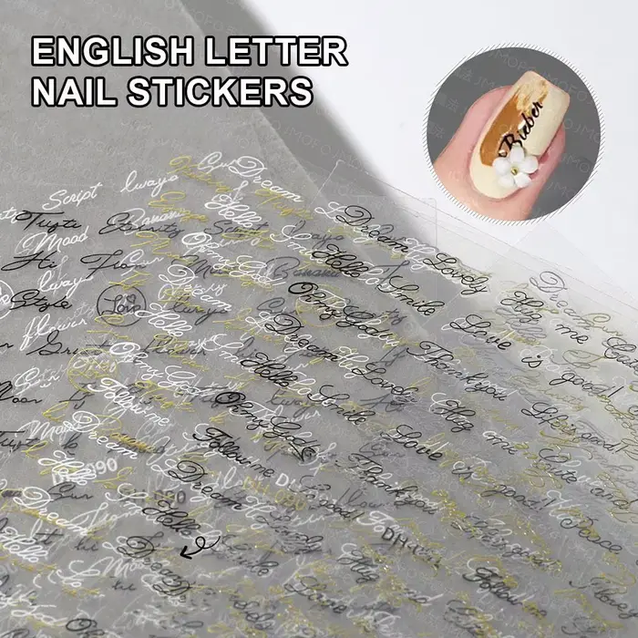 Autocollants pour ongles en anglais