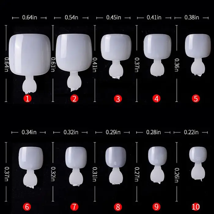 Faux ongles artificiels N64.Tips, 500 pièces