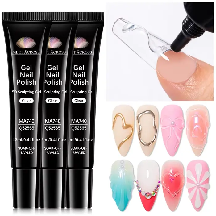1/2/3 pièces 12ml 5D sculpture Gel vernis Nail Art modélisation Gel imperméable