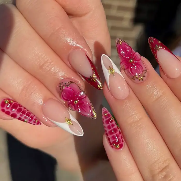 Faux ongles de style français