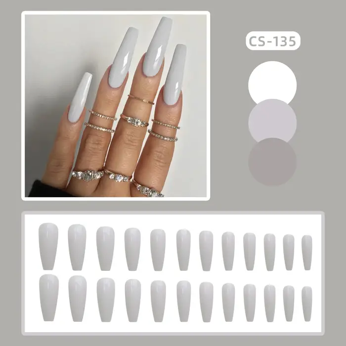 Faux ongles adhésifs français faits à la main pour fille aux épices
