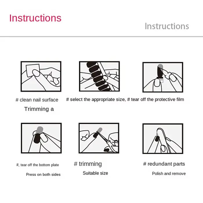 INS à la mode 14 bandes Gel ongles autocollants Semi-durci couverture complète Patch