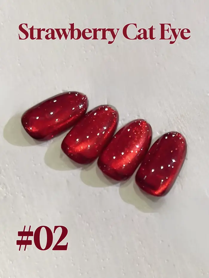 1-12 pièces PSK Nouveau Vernis à Ongles Gel Effet Œil de Chat Fraise Blanchissant 2026 Super Paillet