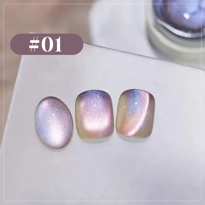TC 10ML Aurora nuit cristal oeil de chat Gel Internet rouge presse sur les ongles glace Transparent Double lumière soie
