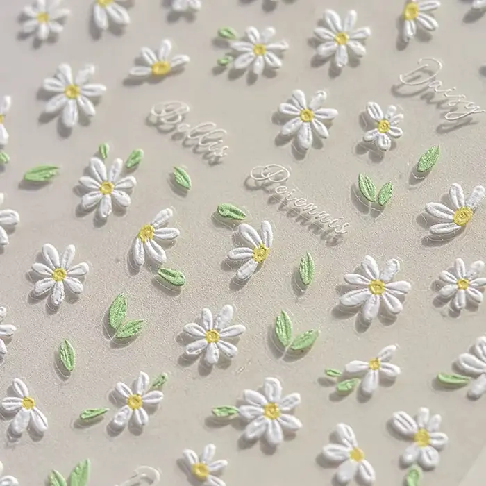 AndrNail-Autocollants blancs pour les ongles