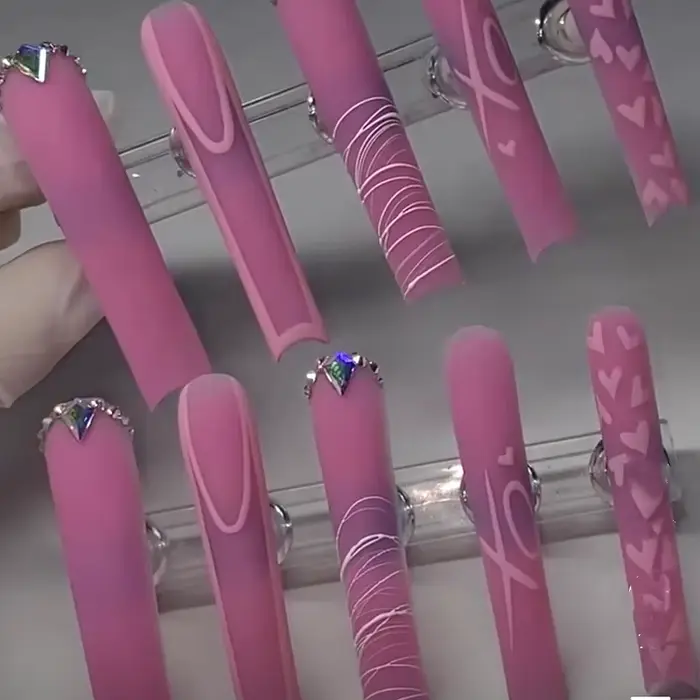 Faux ongles de luxe en acrylique