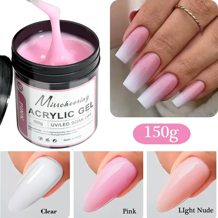 2/3 pots de Gel pour ongles en Poly UV LED durci constructeur ensemble de Gel